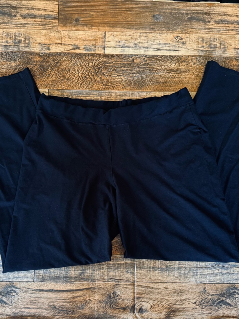 Eileen Fisher Black Stretch Pull-On Pants Women’s Medium Minimalist Fits L/XL